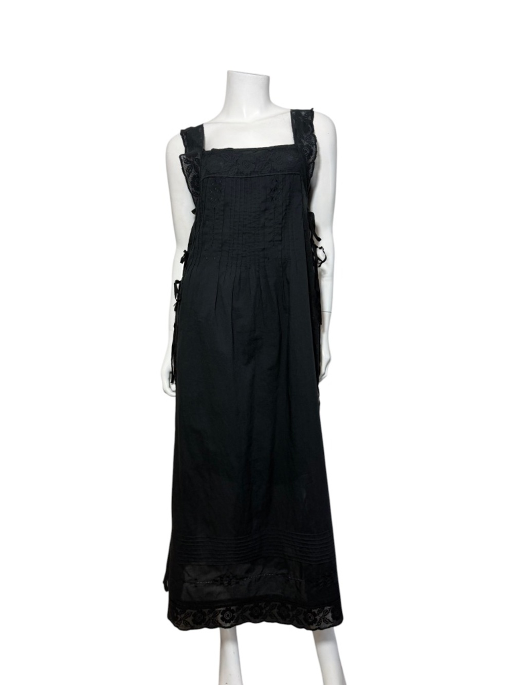 NWT The Great. The Attic Lace Dress in Black Size 0